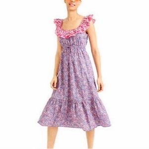 J Crew x Liberty Poplin Midi Dress